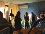 Zkouška zvukové aparatury na City Live. Za mikrofony kolegové z rádia City. Listopad 2012