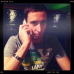 Kolega Martin Čípa na společném obědě v nejbližší restauraci. Leden, 2012